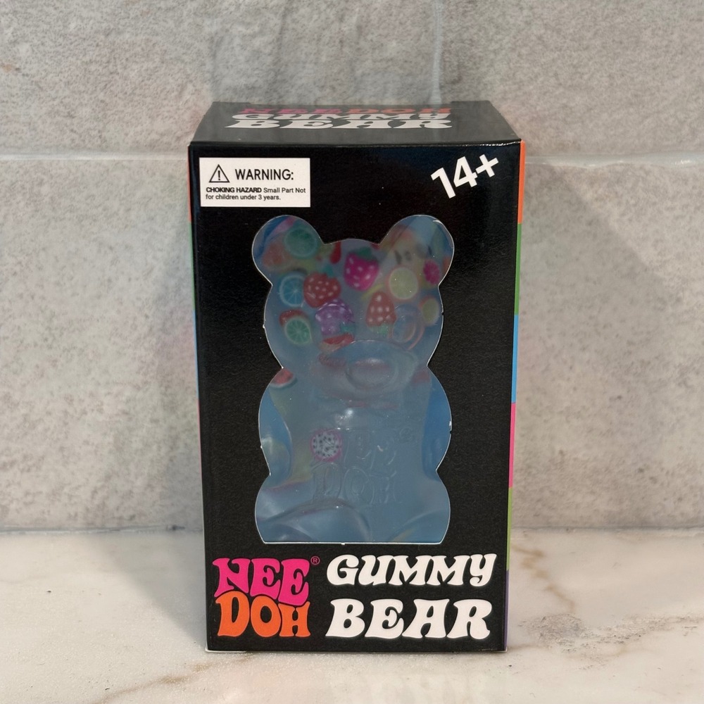 Schylling NeeDoh Gummy Bear Unisex OS Blue Fruit Filled Squishy Fidget Toy